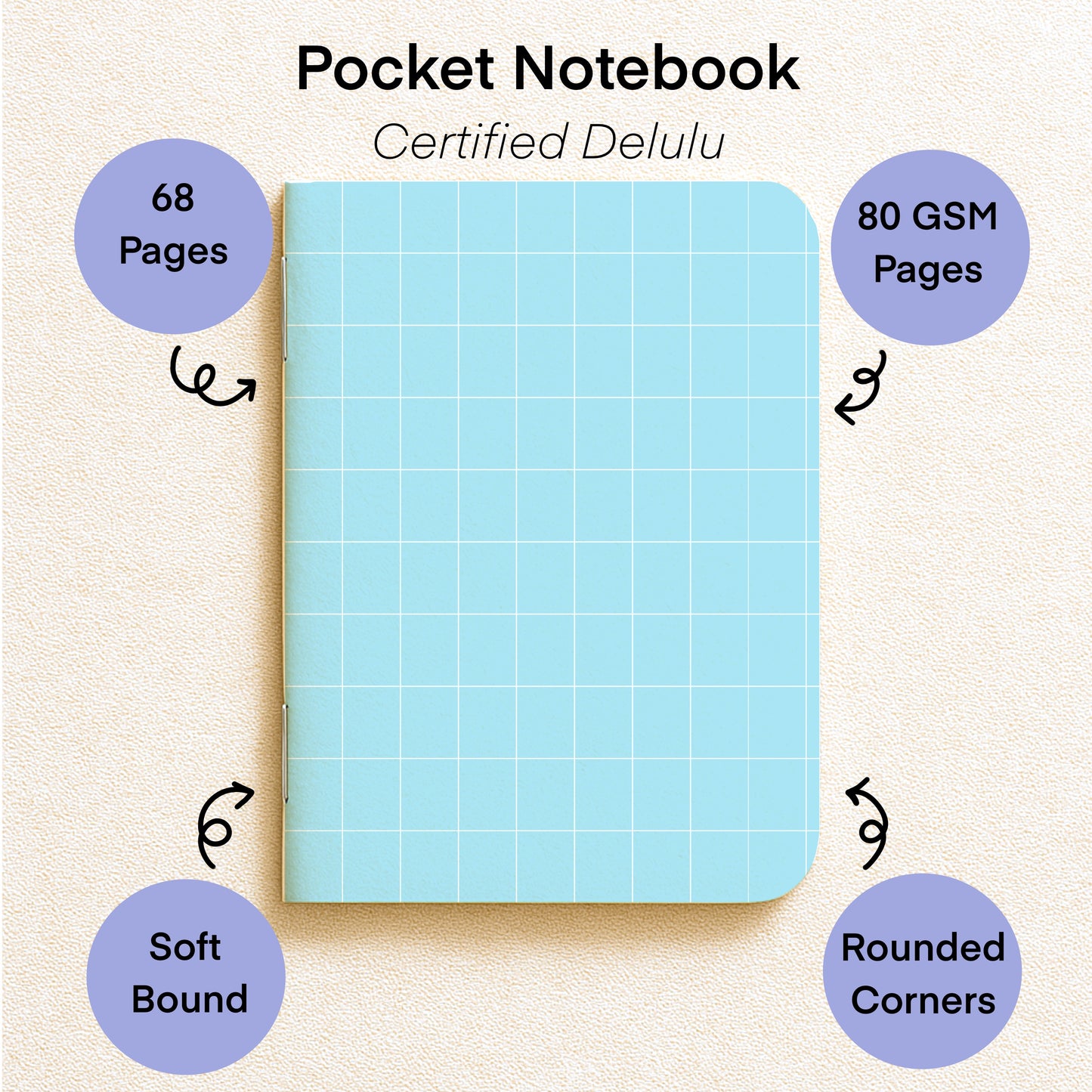 A5 Notebook with Pocket Diary Combo - Certified Delulu