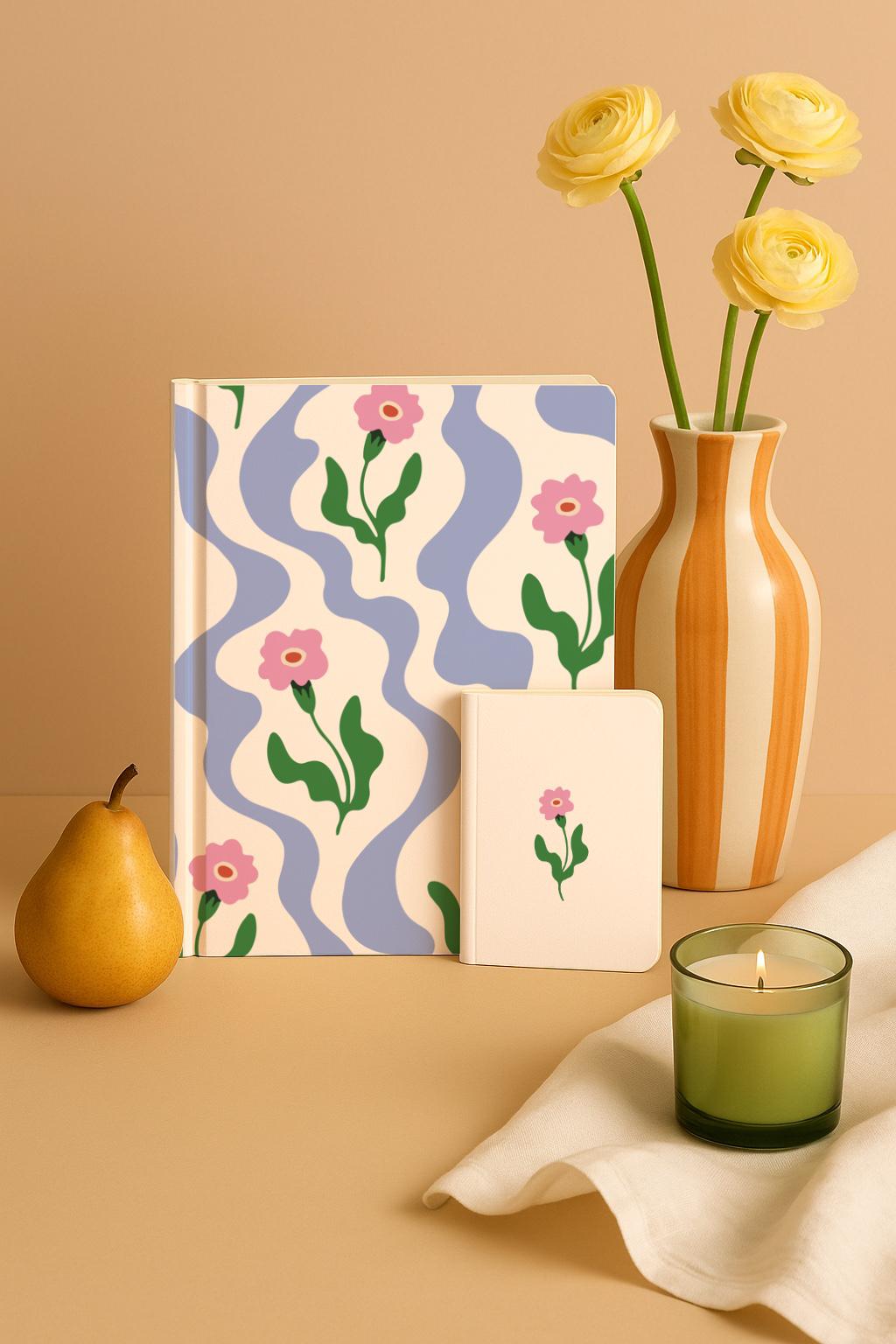 A5 Notebook with Pocket Diary Set – 160 Pages, 80 GSM – Ruled, Soft Cover, Combo for Notes, Journaling, Daily Planning