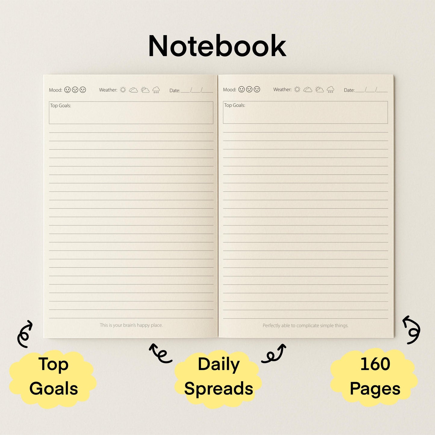 A5 Notebook with Pocket Diary Set – 160 Pages, 80 GSM – Ruled, Soft Cover, Combo for Notes, Journaling, Daily Planning