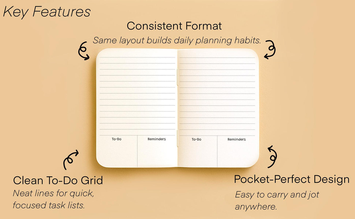 A5 Notebook with Pocket Diary Set – 160 Pages, 80 GSM – Ruled, Soft Cover, Combo for Notes, Journaling, Daily Planning