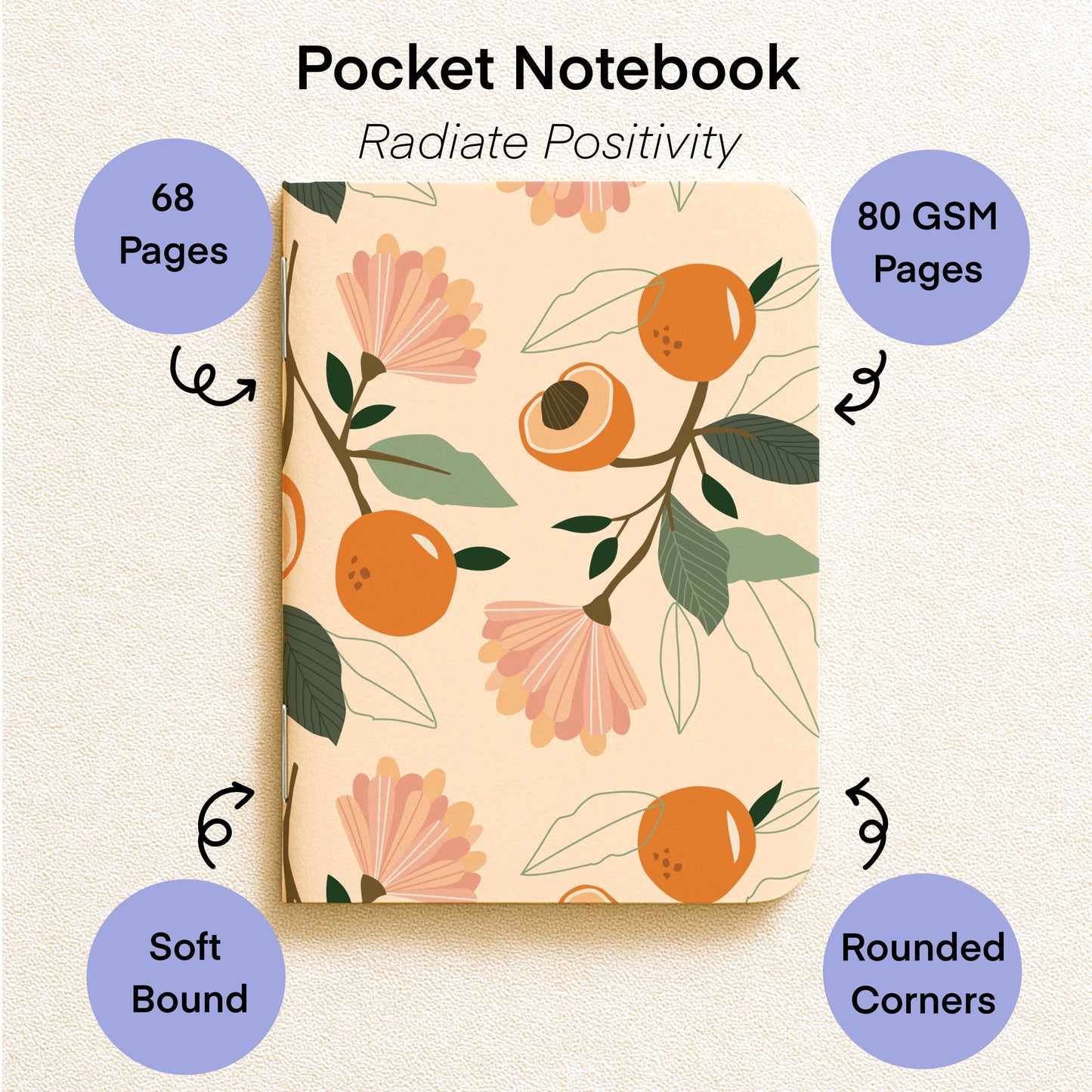 A5 Notebook with Pocket Diary Combo - Radiate Positivity
