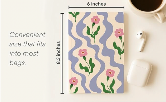 A5 Notebook with Pocket Diary Combo - Petal Please