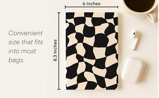 A5 Notebook with Pocket Diary Combo - Wavy Black
