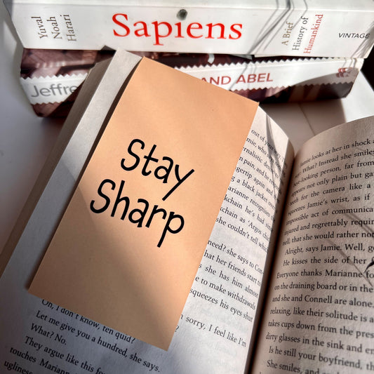 Stay Sharp - Magnetic Bookmark